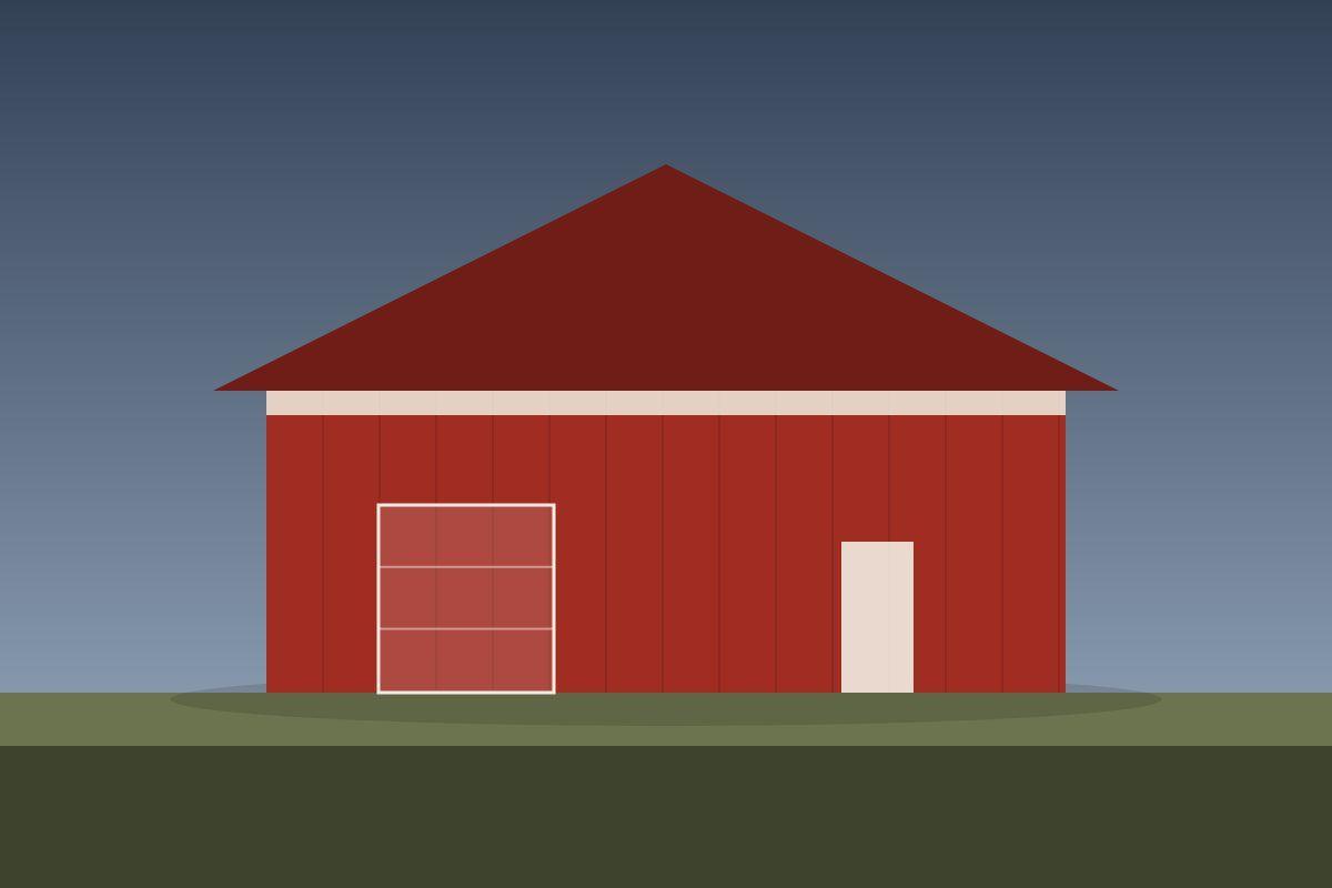 36×40 Raised-Center Barn